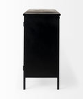 Aurelia Black and White Glass Accent Cabinet -3
