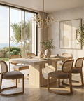Aurelia Travertine Dining Table