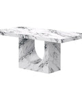 Aurelia White Marble Look Dining Table-2