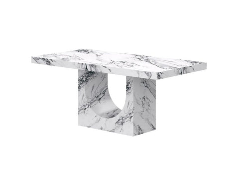Aurelia White Marble Look Dining Table-2