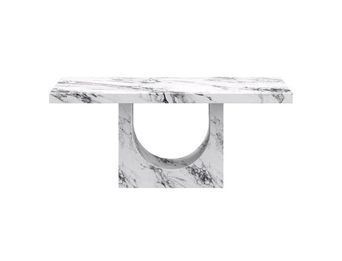 Aurelia White Marble Look Dining Table-4