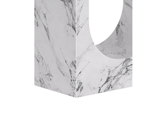 Aurelia White Marble Look Dining Table-6