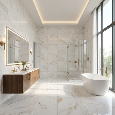 marble look floor tile