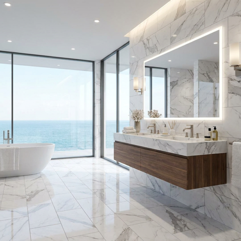 marble look floor tile