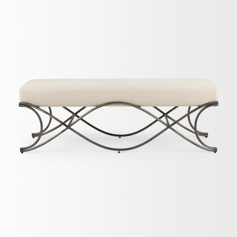 Ayla Cream Twill Bench -2