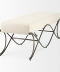 Ayla Cream Twill Bench -4