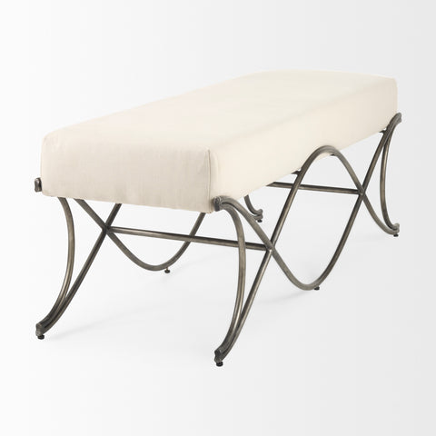 Ayla Cream Twill Bench -4