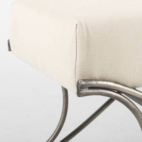 Ayla Cream Twill Bench -5