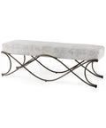 Ayla Dark Grey Nickel Frame Bench-1