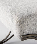 Ayla Dark Grey Nickel Frame Bench-5