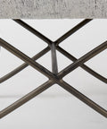 Ayla Dark Grey Nickel Frame Bench-7