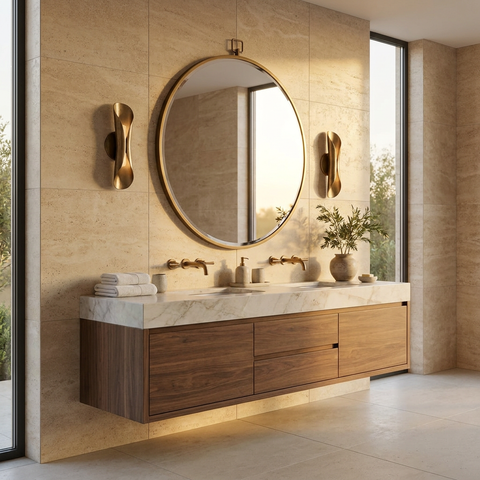 Azam Bronze Modern Wall Mirror 