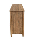 fluted wood storage cabinet