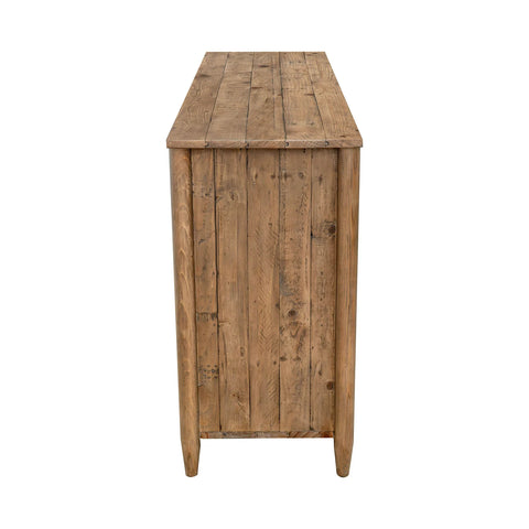 fluted wood storage cabinet