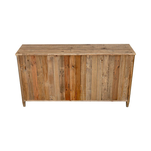 fluted wood storage cabinet