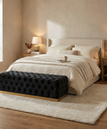 Babette Abbington Black Tufted Bench 