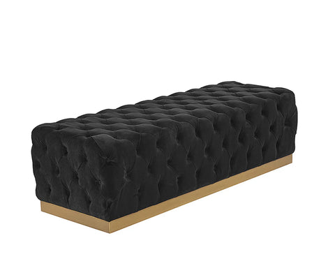 Babette Abbington Black Tufted Bench -1