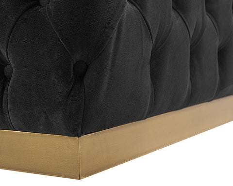 Babette Abbington Black Tufted Bench -3