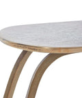 Balam White Marble and Antique Brass End Table-2