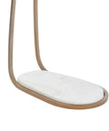 Balam White Marble and Antique Brass End Table-3