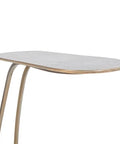 Balam White Marble and Antique Brass End Table-5