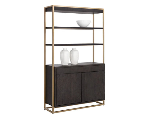 Baldessara Solid Oak Wood Bookcase-1