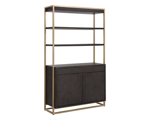Baldessara Solid Oak Wood Bookcase-2