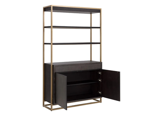 Baldessara Solid Oak Wood Bookcase-3