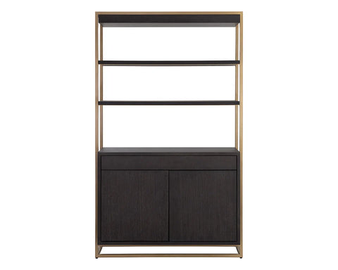 Baldessara Solid Oak Wood Bookcase-4