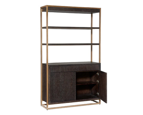 Baldessara Solid Oak Wood Bookcase-5