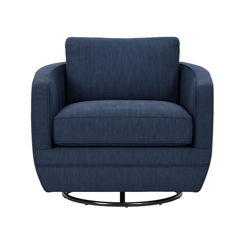 Baltimo Peacock Blue Fabric Swivel Accent Chair-2