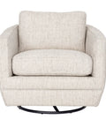Baltimo Sand Performance Fabric Swivel Accent Chair-1