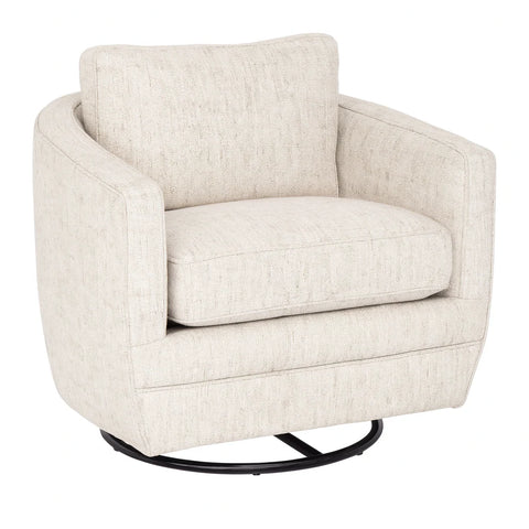 Baltimo Sand Performance Fabric Swivel Accent Chair-2