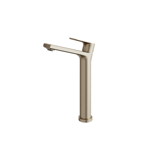 Bamboo Tall Brushed Nickel Single Hole Bathroom Faucet -1