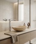 Bamboo Tall Polished Chrome Single Hole Bathroom Faucet 