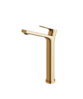 Bamboo Tall Polished Gold Single Hole Bathroom Faucet-1