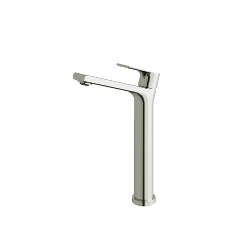 Bamboo Tall Polished Nickel Single Hole Bathroom Faucet -1