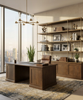 Baron 4 Door Dark Brown Solid Mango Wood Shelving Unit 