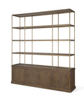 Baron 4 Door Dark Brown Solid Mango Wood Shelving Unit -1