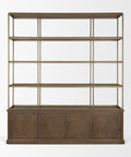 Baron 4 Door Dark Brown Solid Mango Wood Shelving Unit -2