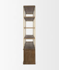Baron 4 Door Dark Brown Solid Mango Wood Shelving Unit -3