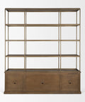 Baron 4 Door Dark Brown Solid Mango Wood Shelving Unit -4