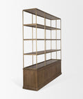 Baron 4 Door Dark Brown Solid Mango Wood Shelving Unit -5