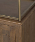 Baron 4 Door Dark Brown Solid Mango Wood Shelving Unit -7