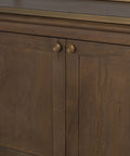 Baron 4 Door Dark Brown Solid Mango Wood Shelving Unit -8