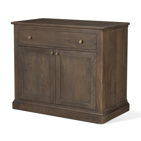 Baron Dark Brown Mango Wood Accent Cabinet-1
