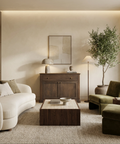 Baron Dark Brown Mango Wood Accent Cabinet