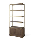 Baron Dark Brown Solid Mango Wood Shelving Unit-1