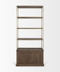 Baron Dark Brown Solid Mango Wood Shelving Unit-2