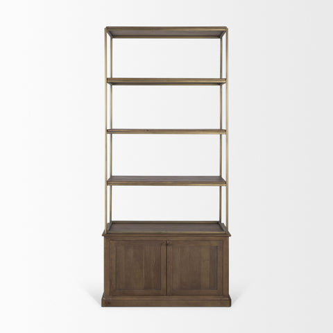 Baron Dark Brown Solid Mango Wood Shelving Unit-2